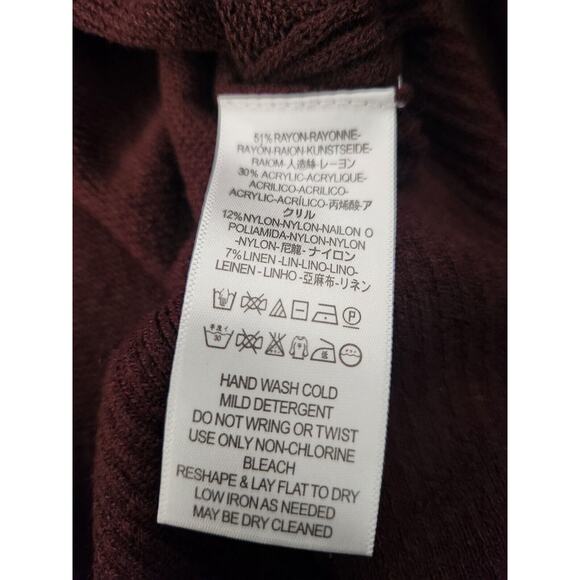 Free People Criss Cross Front Tunic High Low Sweater Size L Brown 14597 - Picture 9 of 9